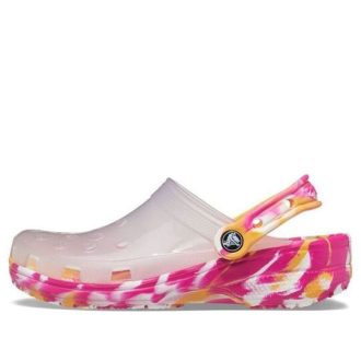 Zuecos Crocs Classic Translucent Marbled «Transparent Pink» 207407-94S