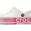 Zuecos Crocs Classic transpirables y antideslizantes, color rosa y blanco, 206852-100
