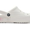 Zuecos Crocs Classic transpirables y antideslizantes, color rosa y blanco, 206852-100