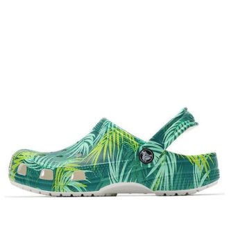 Zuecos Crocs Classic Tropical con diseño de camuflaje verde 207179-94S
