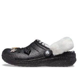 Zuecos Crocs Disco Classic con forro y purpurina «Negro y blanco» 208075-0ZS