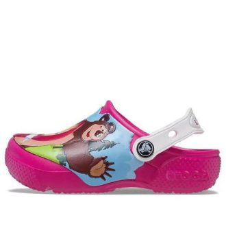 Zuecos Crocs Fun Lab con parches de Masha y el Oso (GS) «Rosa Caramelo» 207079-6X0