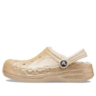 Zuecos Crocs (GS) Baya con forro brillante «Dorado» 207656-11S