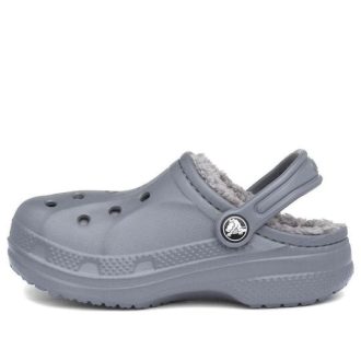 Zuecos Crocs (GS) Baya con forro «Carbón» 207500-00Q