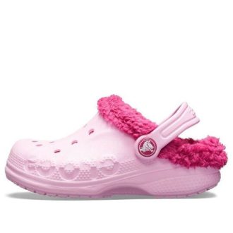 Zuecos Crocs (GS) Baya con forro «Pink Rose» 11745-6CZ