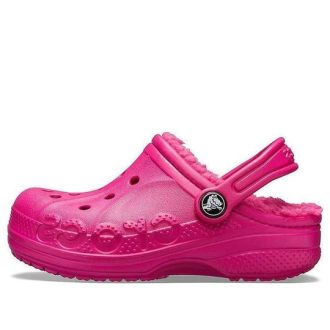 Zuecos Crocs (GS) Baya con forro «Rosa caramelo» 205977-6X3