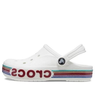 Zuecos Crocs (GS) Bayaband Rainbow Glitter «Blanco y Rojo» 209731-100
