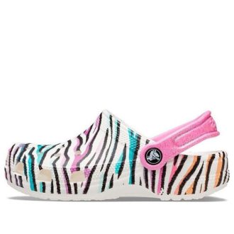 Zuecos Crocs (GS) Classic Animal Print «Blanco Multi» 207600-94S