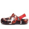 Zuecos Crocs (GS) Classic Bleach Dye «Rojo, Blanco y Negro» 207404-063