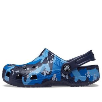 Zuecos Crocs (GS) Classic Camo «Azul Negro» 207594-4HQ
