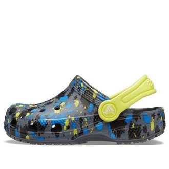 Zuecos Crocs (GS) Classic con estampado «Charcoal Citrus Croslite» 205813-00T