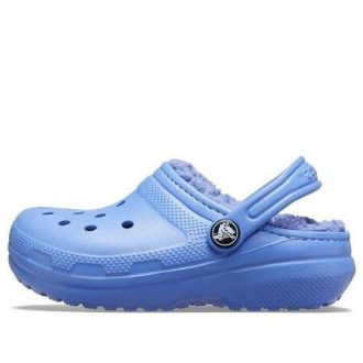 Zuecos Crocs (GS) Classic con forro azul 203506-434