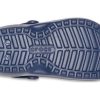 Zuecos Crocs (GS) Classic con forro brillante, color azul, 207010-459