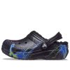 Zuecos Crocs (GS) Classic con forro de felpa «Black Lightning» 207322-0C4