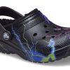 Zuecos Crocs (GS) Classic con forro de felpa «Black Lightning» 207322-0C4