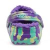 Zuecos Crocs (GS) Classic con forro jaspeado «Multicolor neón morado» 207238-573