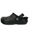 Zuecos Crocs (GS) Classic con forro para niños, color negro, 207010-060