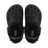 Zuecos Crocs (GS) Classic con forro para niños, color negro, 207010-060