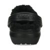 Zuecos Crocs (GS) Classic con forro para niños, color negro, 207010-060