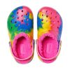Zuecos Crocs (GS) Classic con forro tie-dye y estampado «Azul Rosa» 206683-6RW