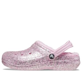 Zuecos Crocs (GS) Classic con forro y purpurina «Rosa» 207462-6S0