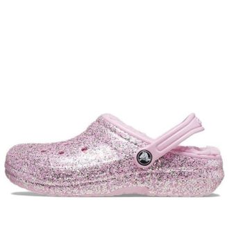 Zuecos Crocs (GS) Classic con forro y purpurina «Rosa» 207463-6S0