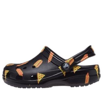 Zuecos Crocs (GS) Classic Food Print «Negro Amarillo» 207150-001