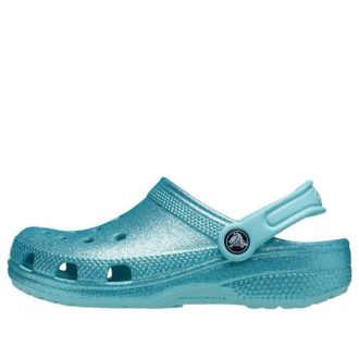 Zuecos Crocs (GS) Classic Glitter «Azul Verde Azulado» 206993-4SS
