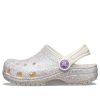 Zuecos Crocs (GS) Classic Glitter «Blanco Plateado» 205441-159