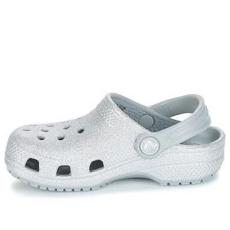 Zuecos Crocs (GS) Classic Glitter «Plateados» 205441-040