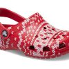 Zuecos Crocs (GS) Classic Holiday Sweater «Rojo y blanco» 209221-90H