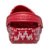 Zuecos Crocs (GS) Classic Holiday Sweater «Rojo y blanco» 209221-90H