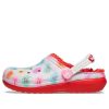 Zuecos Crocs (GS) Classic Lined Elevated Sweethearts «Rojo y blanco» 207738-119