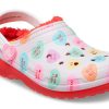 Zuecos Crocs (GS) Classic Lined Elevated Sweethearts «Rojo y blanco» 207738-119