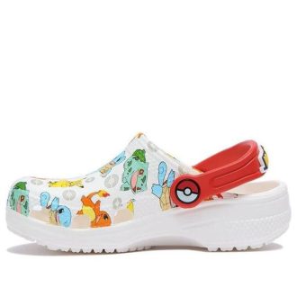Zuecos Crocs (GS) Classic Pokemon «Blanco y Rojo» 207754-94S