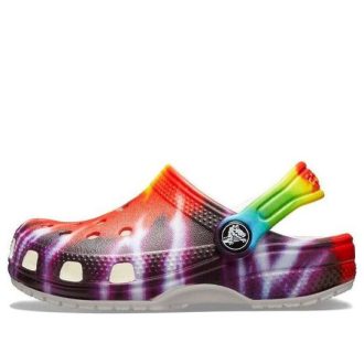 Zuecos Crocs (GS) Classic Tie Dye Graphic «Purple Red» 205451-90H