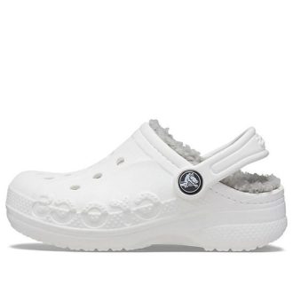 Zuecos Crocs (GS) Classic Warm, ligeros, color blanco y gris, 205977-11H