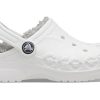 Zuecos Crocs (GS) Classic Warm, ligeros, color blanco y gris, 205977-11H