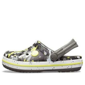 Zuecos Crocs (GS) Crocband Camo con estampado «Gris, negro y amarillo» 205301-0ED