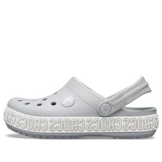 Zuecos Crocs (GS) Crocband Logo Mania «Gris Plata» 205992-00J