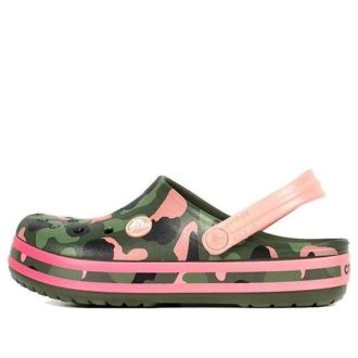 Zuecos Crocs (GS) Crocband Multi Graphic «Verde Rosa» 205532-737