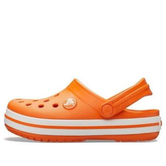 Zuecos Crocs (GS) Crocband «Naranja Blanco» 204537-810