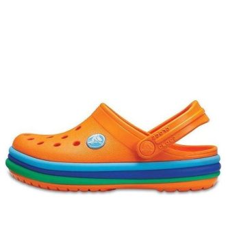 Zuecos Crocs (GS) Crocband Rainbow Band «Naranja Azul» 205205-80O