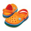 Zuecos Crocs (GS) Crocband Rainbow Band «Naranja Azul» 205205-80O