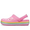 Zuecos Crocs (GS) Crocband Rainbow Glitter «Rosa» 206151-669