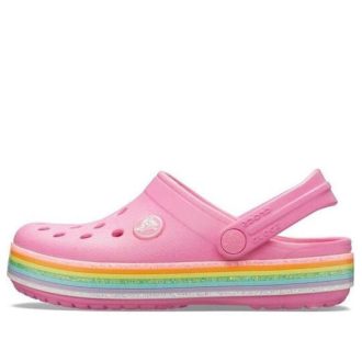 Zuecos Crocs (GS) Crocband Rainbow Glitter «Rosa» 206151-669