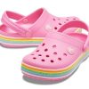 Zuecos Crocs (GS) Crocband Rainbow Glitter «Rosa» 206151-669