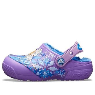 Zuecos Crocs (GS) Fun Lab con forro Frozen «Azul Morado» 205292-510