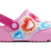 Zuecos Crocs (GS) Fun Lab Heart Lights «Rosa Azul» 205648-6I2