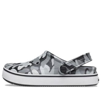 Zuecos Crocs (GS) Off Court con estampado «Gris, negro y blanco» 209150-066